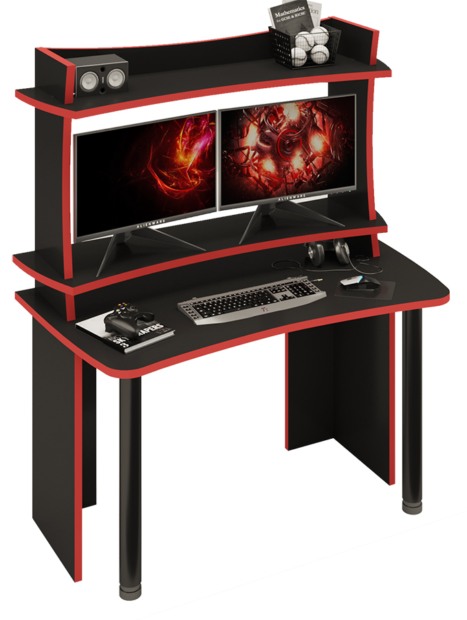 Игровой стол SOFT VL BLACK 1,2/1,4 м, 2 цвета