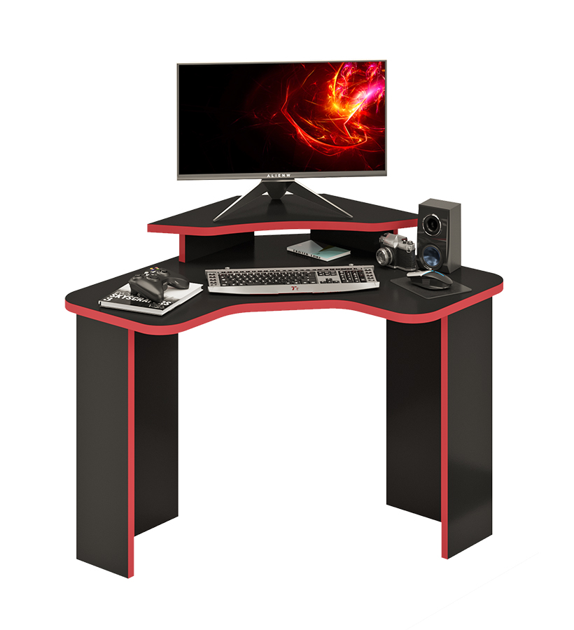 Игровой угловой стол RED/BLACK 1,0/1,40 м