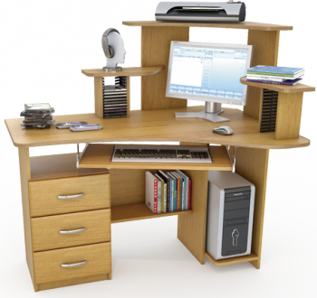 Компьютерный стол с надстройкой 130 (160)  см