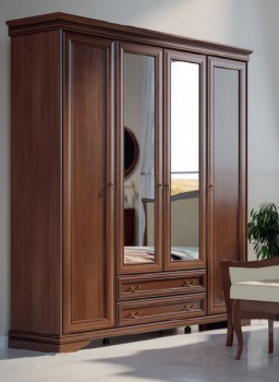 Шкаф 4-дверный с зеркалом 190 см